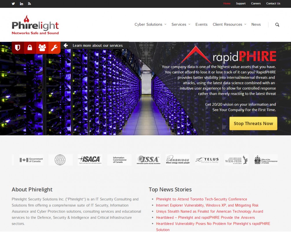Phirelight website