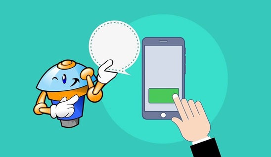 An illustration depicting a user chatbot experience